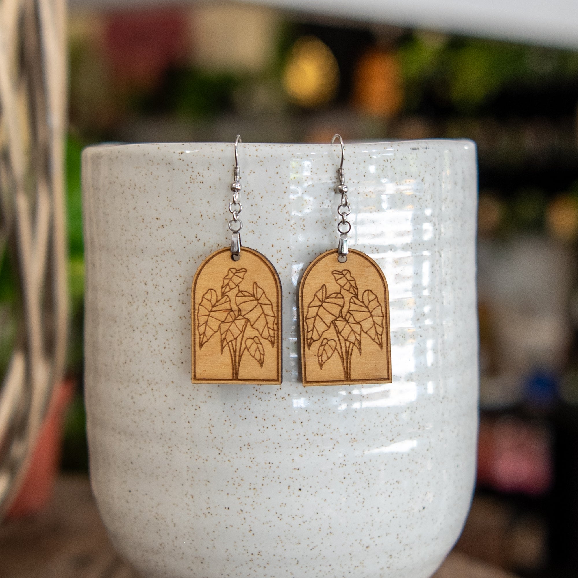 Alocasia Arched Earrings